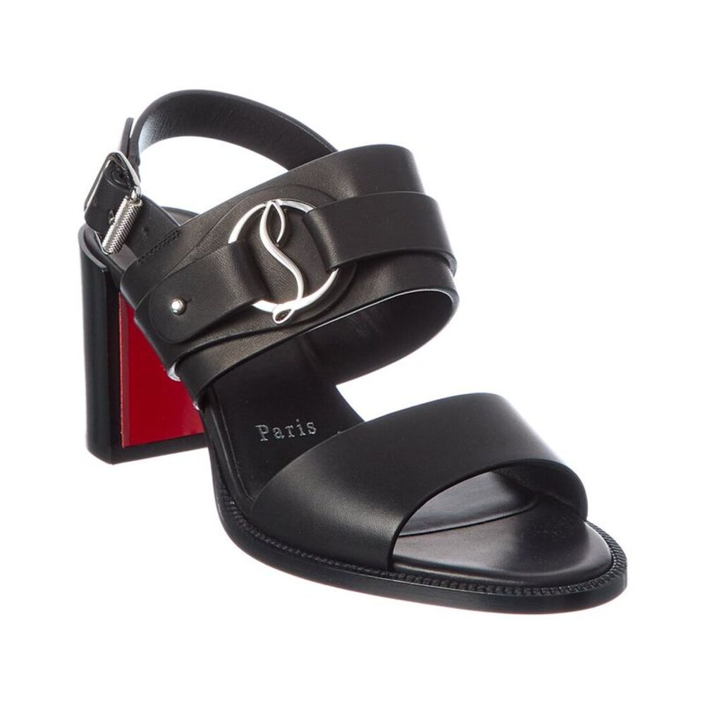 Christian Louboutin Her In Roma 70 Leather Sandal, Black